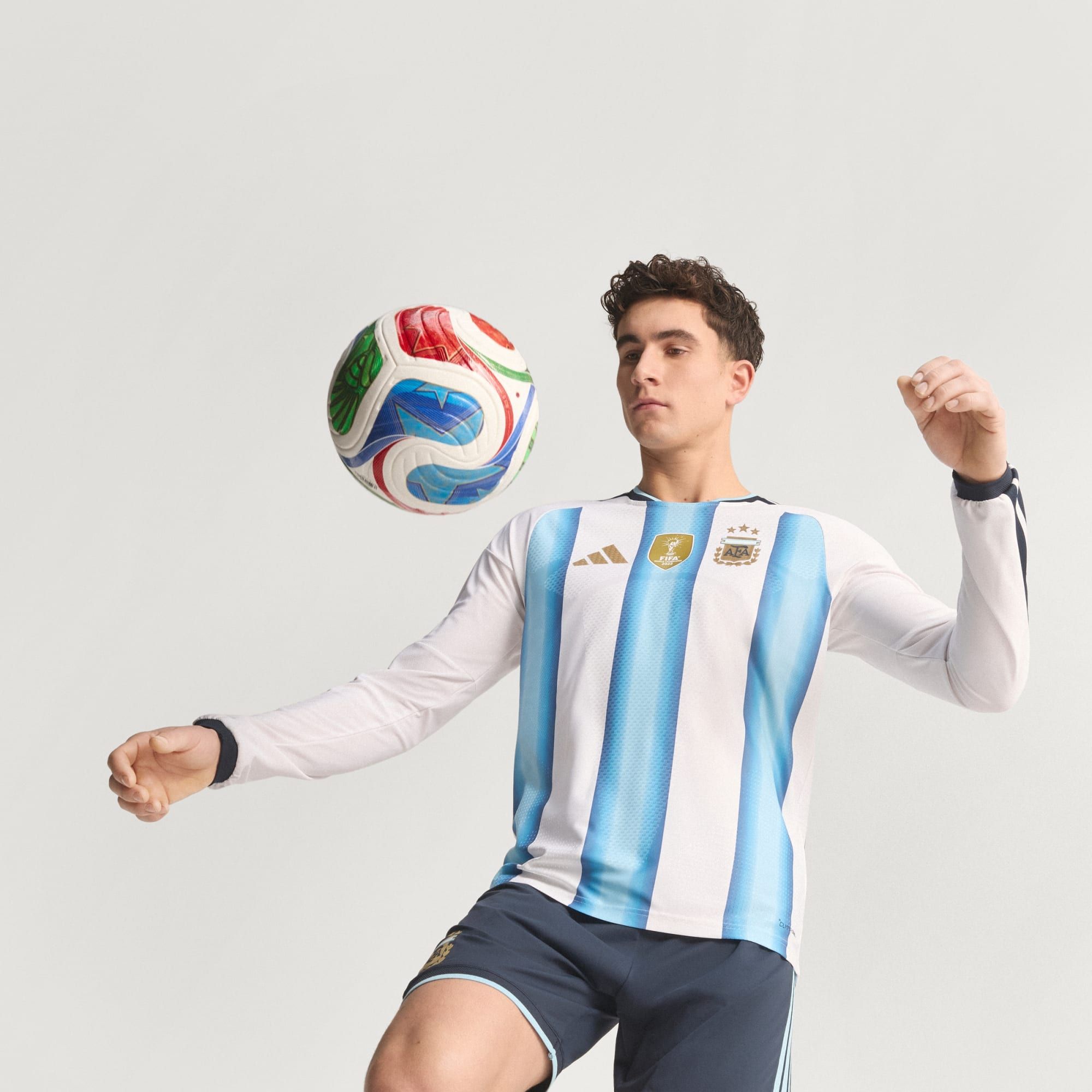  Áo Adidas Argentina 26 Home Authentic Long Sleeve Jersey 