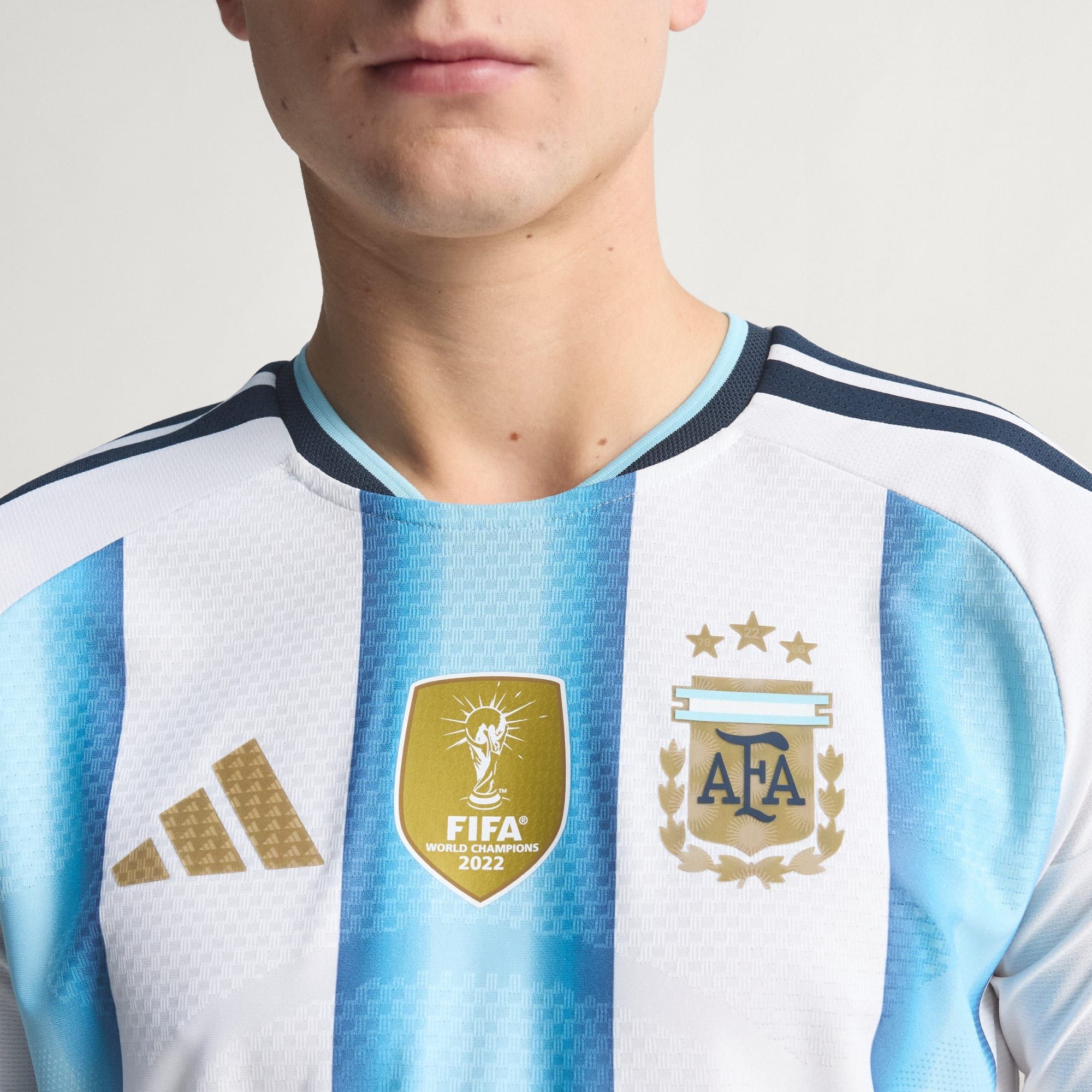  Áo Adidas Argentina 26 Home Authentic Long Sleeve Jersey 
