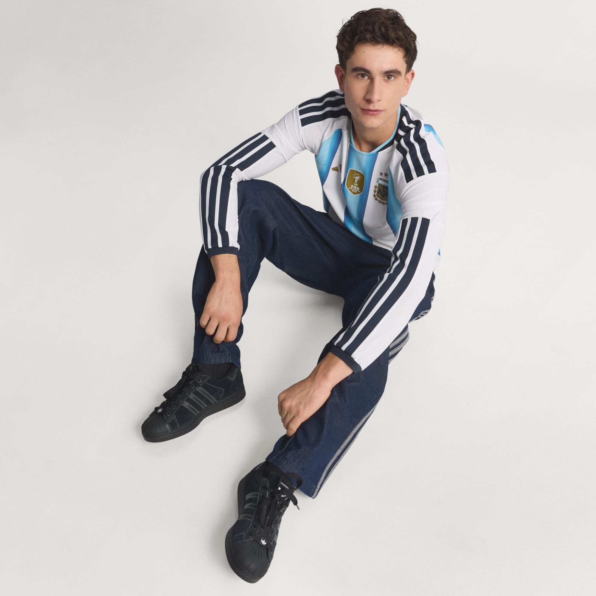  Áo Adidas Argentina 26 Home Authentic Long Sleeve Jersey 