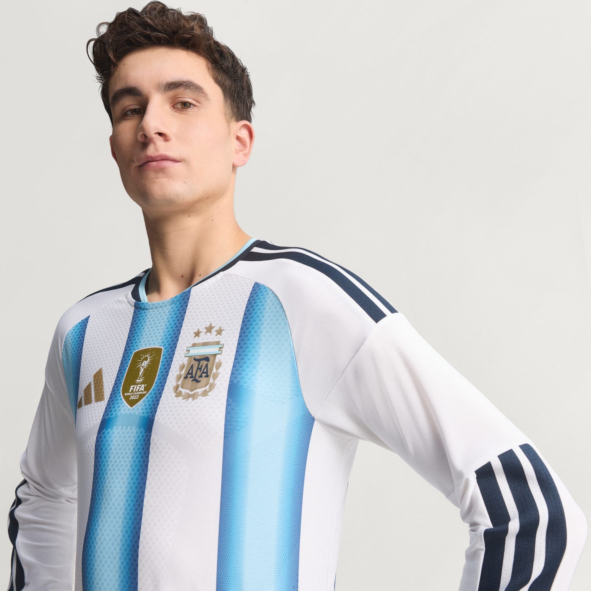  Áo Adidas Argentina 26 Home Authentic Long Sleeve Jersey 
