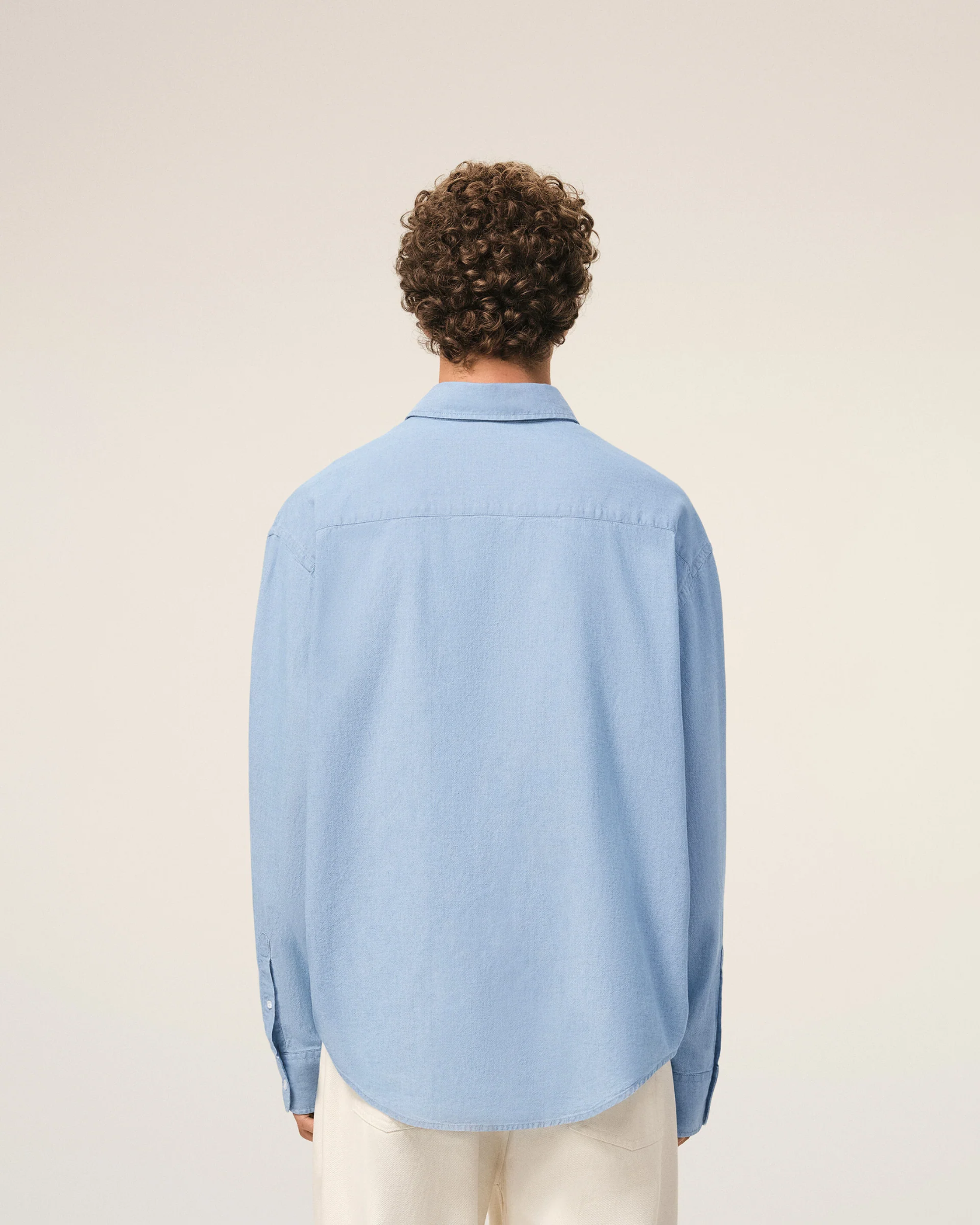  Áo Ami De Coeur  Boxy Embroidered Shirt 'Blue' 