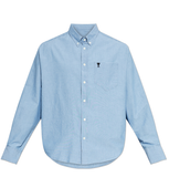  Áo Ami De Coeur  Boxy Embroidered Shirt 'Blue' 