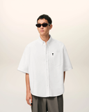  Áo Ami De Coeur Boxy Embroidered Shirt 'White' 