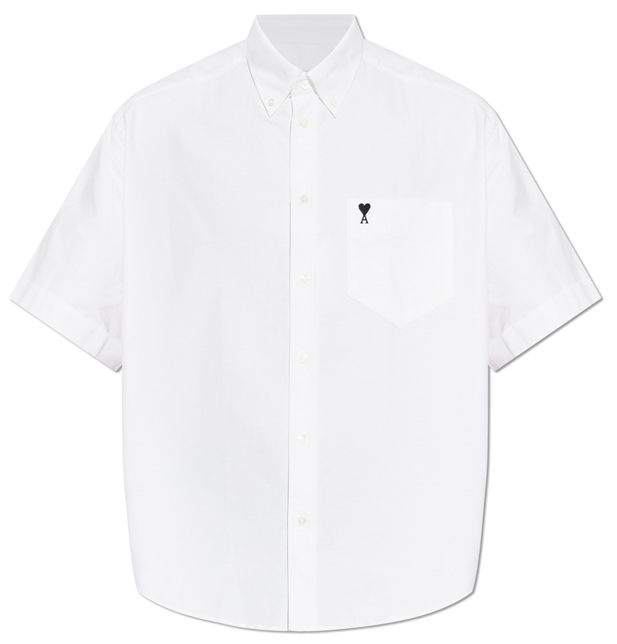  Áo Ami De Coeur Boxy Embroidered Shirt 'White' 