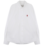  Áo Ami Collar With Embroidered Adc 'White' 