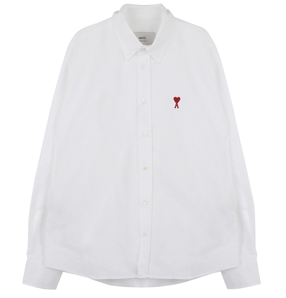  Áo Ami Collar With Embroidered Adc 'White' 
