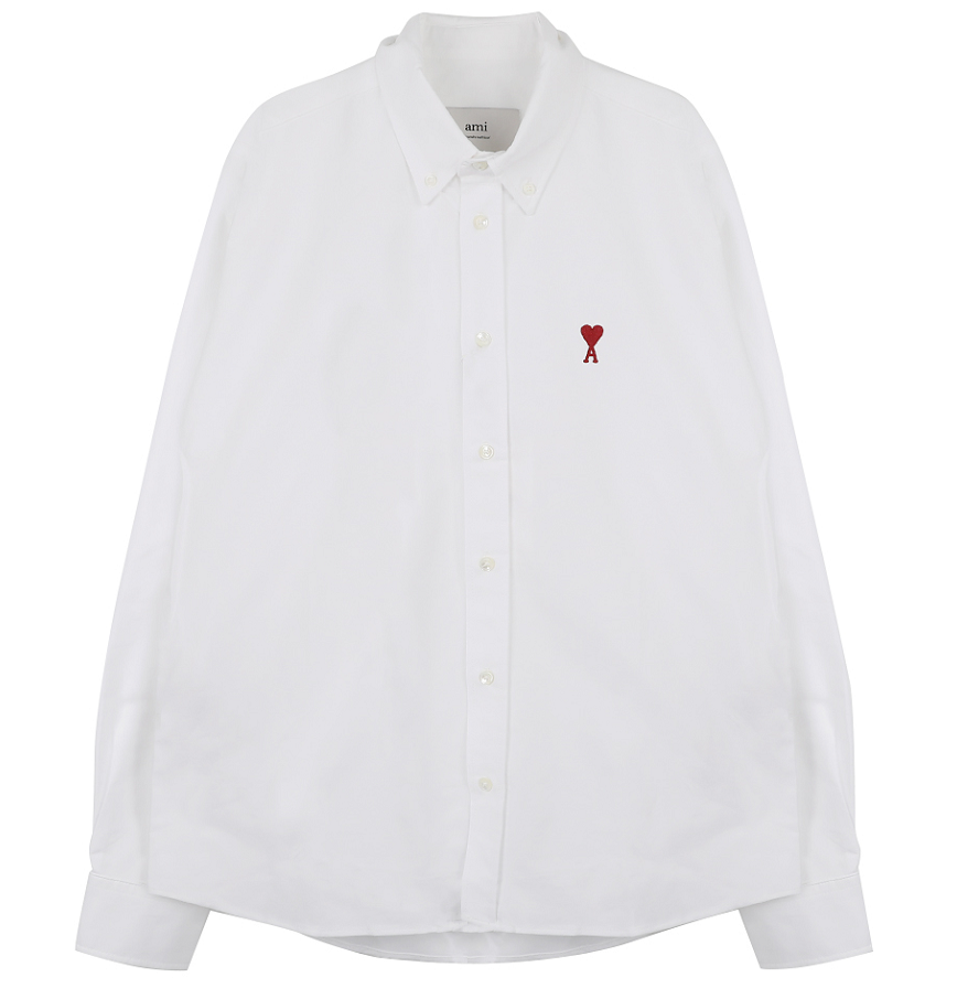  Áo Ami Collar With Embroidered Adc 'White' 