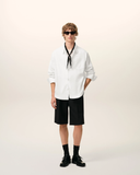  Áo Ami De Coeur Collar  Wide Shirt 'White' 