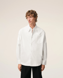  Áo Ami De Coeur Collar  Wide Shirt 'White' 