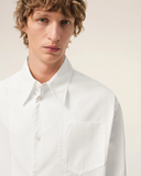  Áo Ami De Coeur Collar  Wide Shirt 'White' 