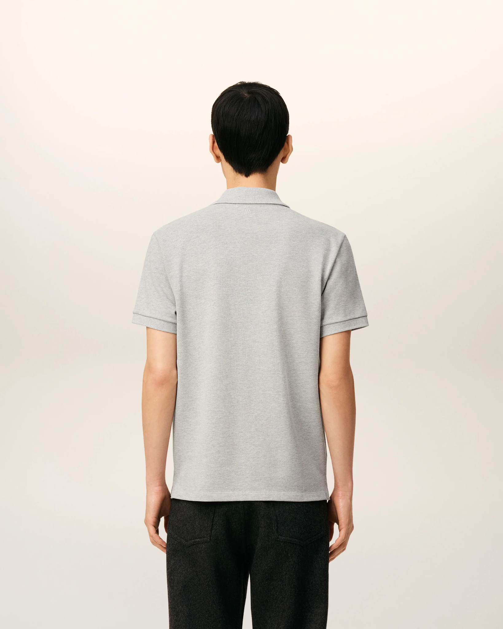  Áo Ami De Coeur Contrasted  Polo Shirt 'Grey' 