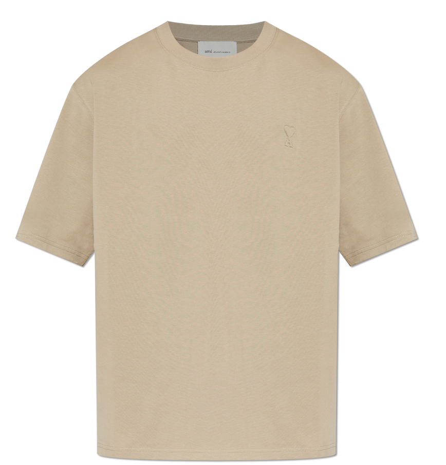  Áo Ami De Coeur Embossed T-shirt 'Beige' 