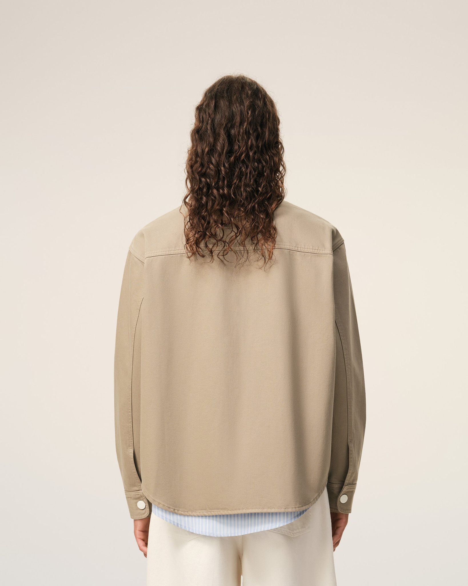  Áo Ami De Coeur Knitted  Overshirt 'Beige' 