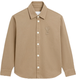  Áo Ami De Coeur Knitted  Overshirt 'Beige' 
