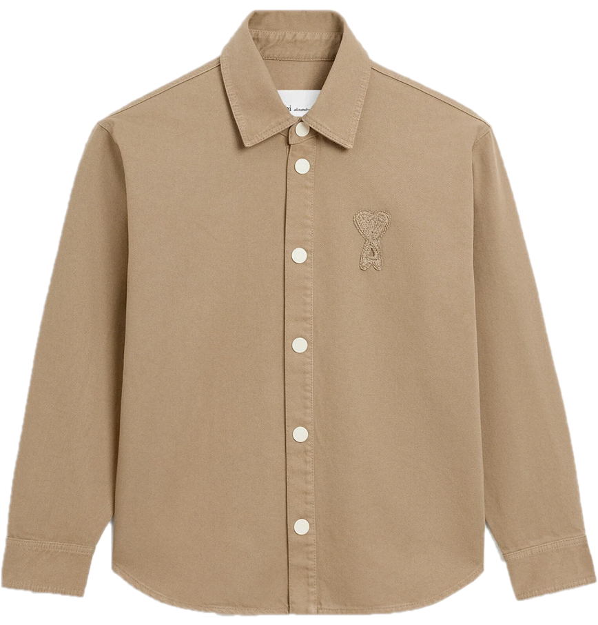  Áo Ami De Coeur Knitted  Overshirt 'Beige' 