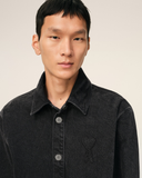  Áo Ami De Coeur Knitted  Overshirt 'Black' 