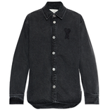  Áo Ami De Coeur Knitted  Overshirt 'Black' 