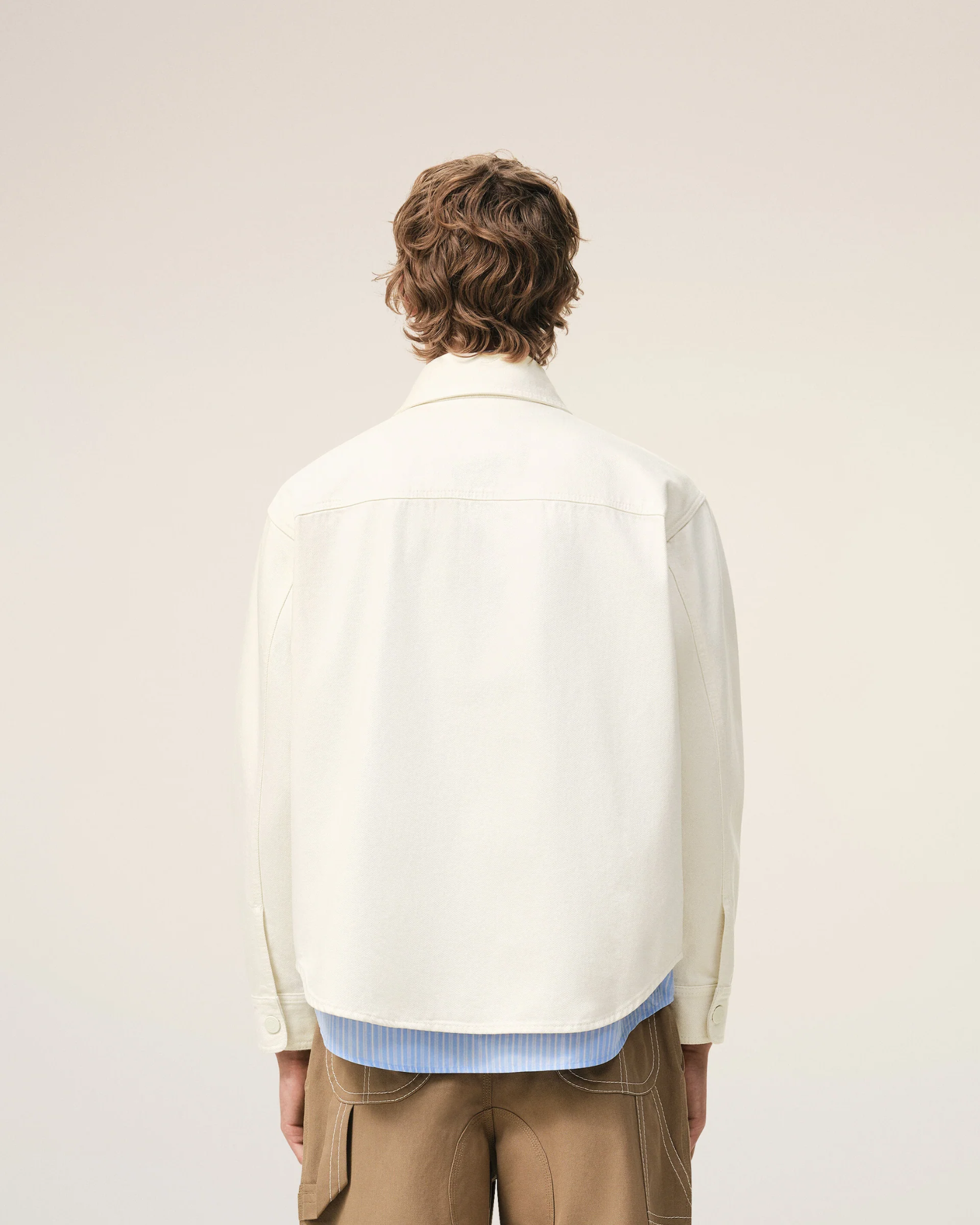  Áo Ami De Coeur Knitted  Overshirt 'White' 