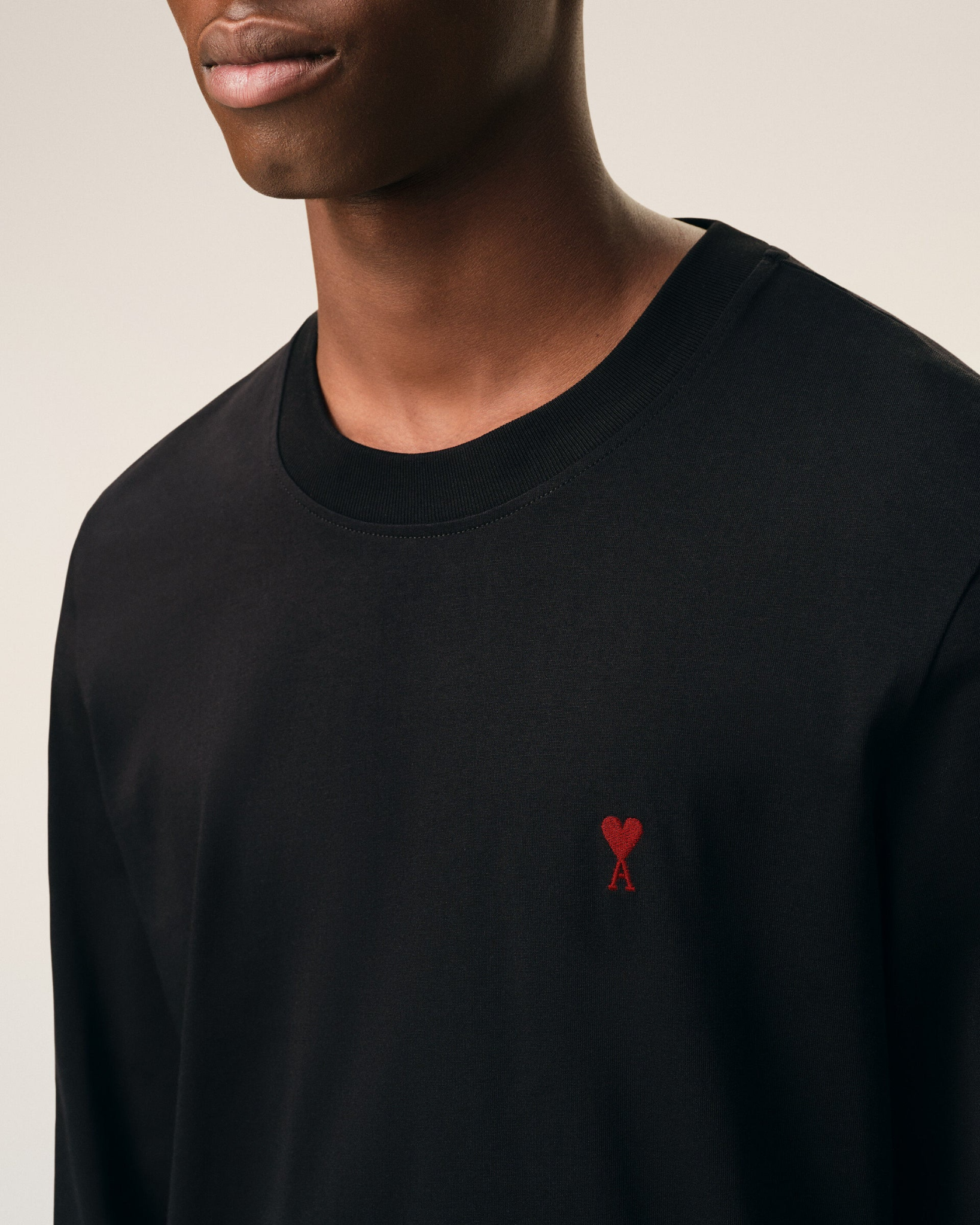  Áo Ami De Coeur Longlseeves T-Shirt 'Black' 