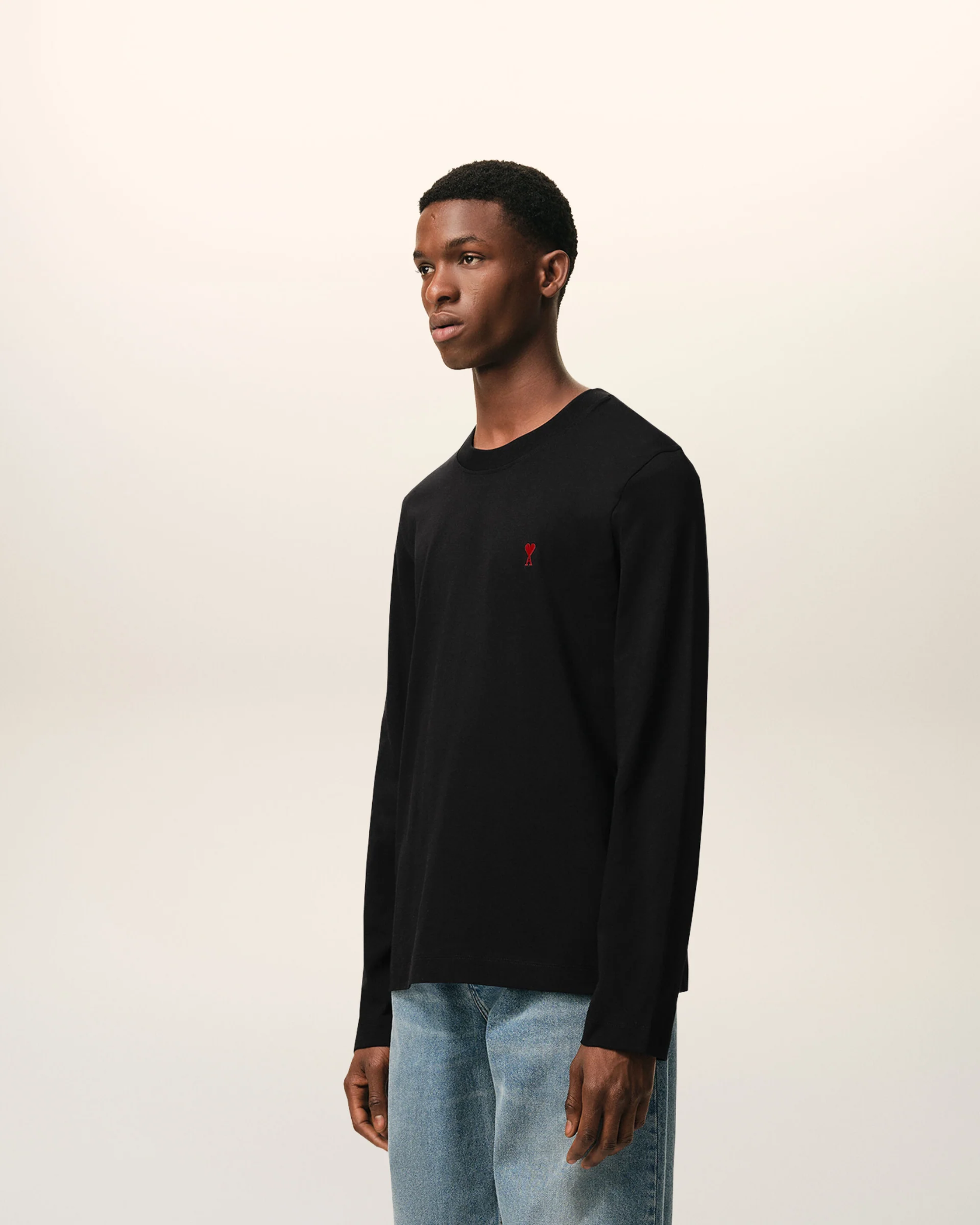  Áo Ami De Coeur Longlseeves T-Shirt 'Black' 
