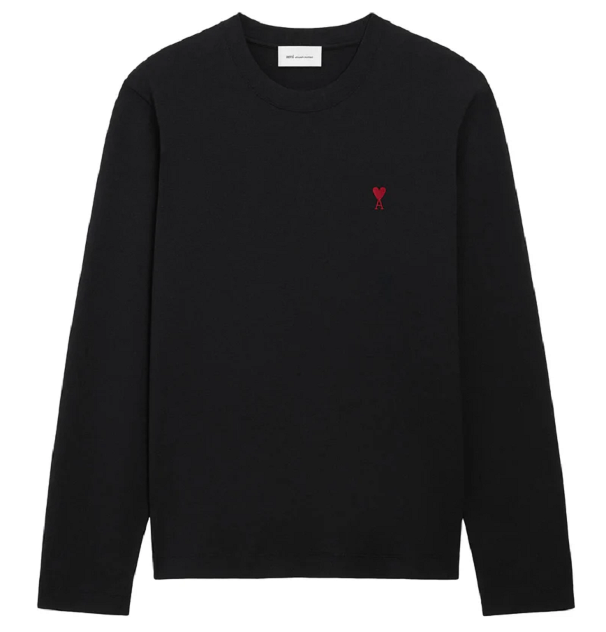  Áo Ami De Coeur Longlseeves T-Shirt 'Black' 