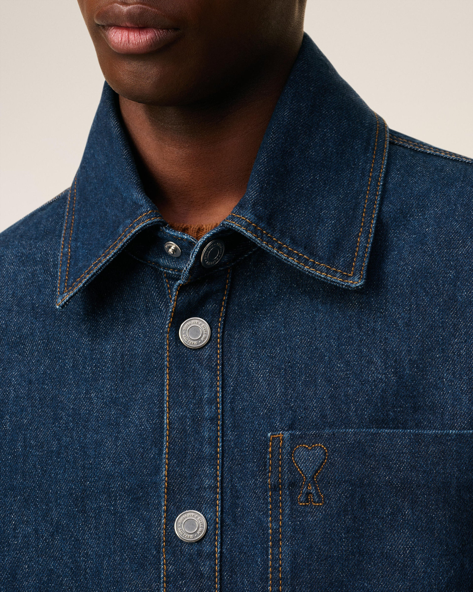  Áo Ami De Coeur Overshirt 'Blue' 