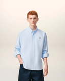  Áo Ami De Coeur Oxford Shirt 'Blue' 
