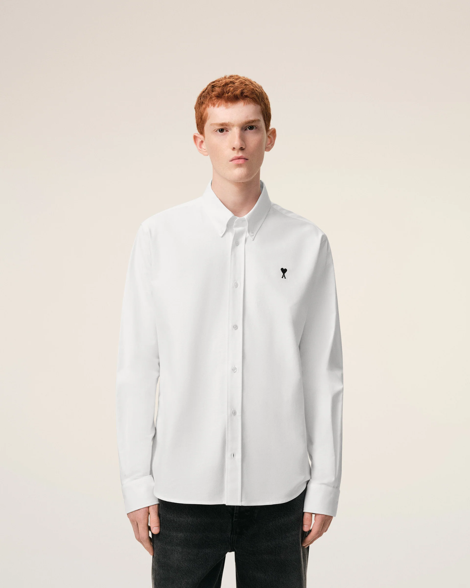  Áo Ami De Coeur Oxford Shirt 'White' 