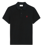  Áo Ami De Coeur Polo Shirt 'Black Red' 