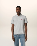  Áo Ami De Coeur Polo Shirt 'Grey' 