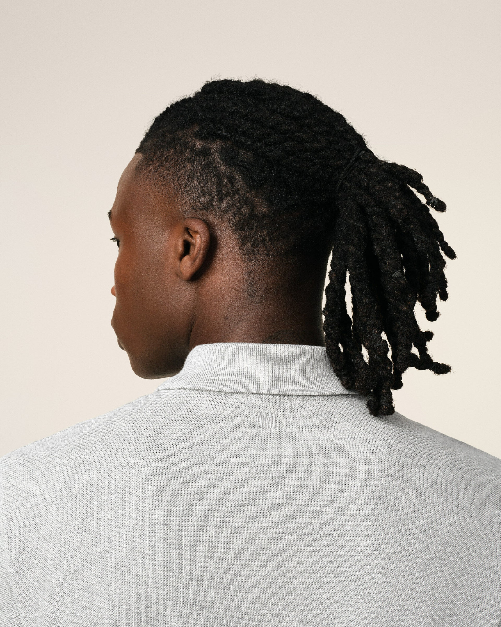  Áo Ami De Coeur Polo Shirt 'Grey' 