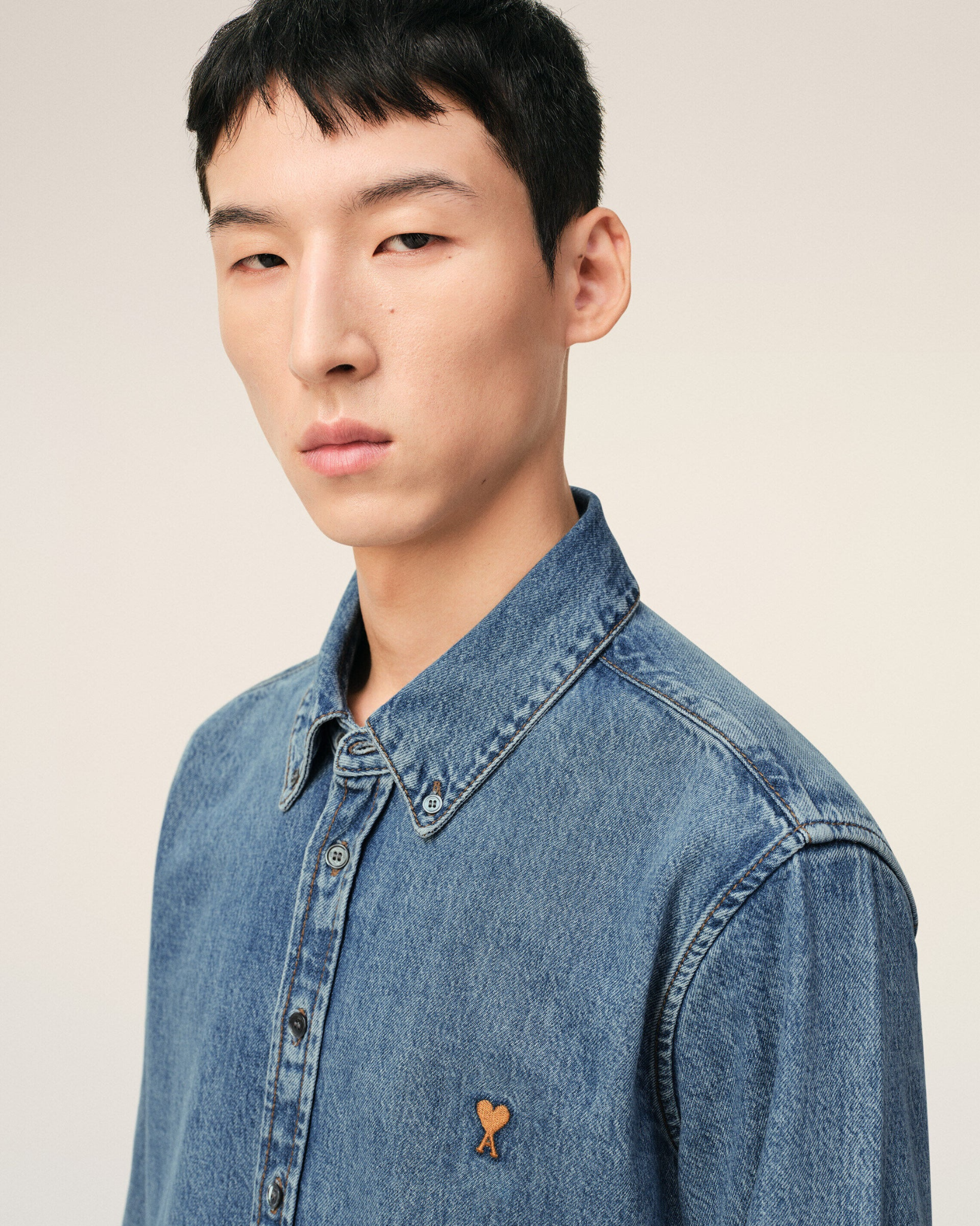  Áo Ami De Coeur Shirt 'Blue Denim' 