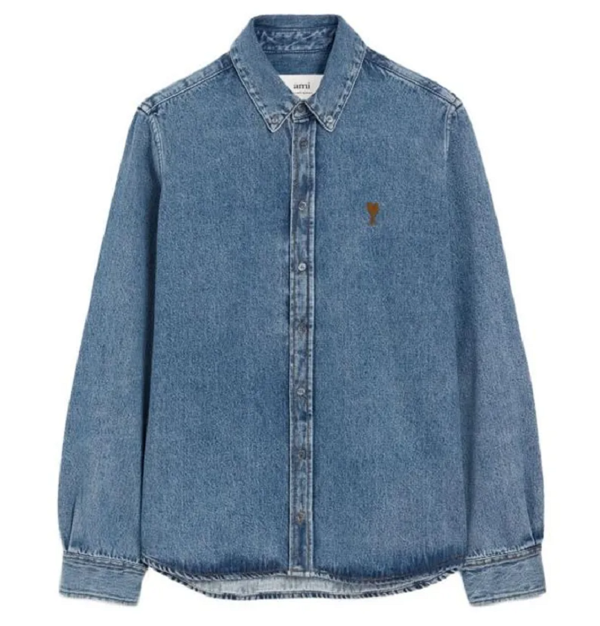  Áo Ami De Coeur Shirt 'Blue Denim' 