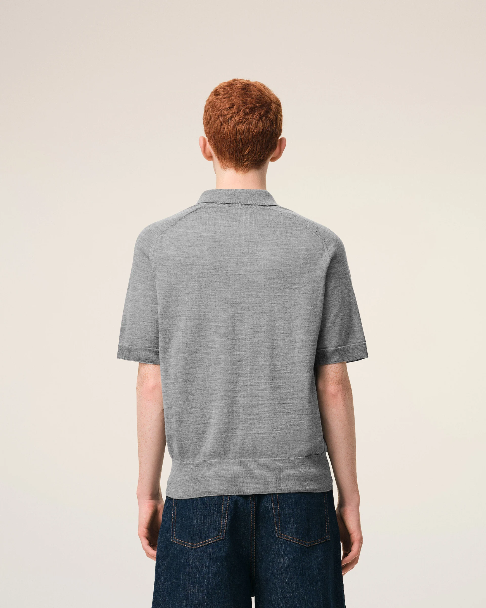  Áo Ami De Coeur Short Sleeves Polo 'Grey' 