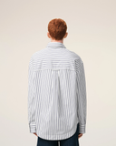  Áo Ami De Coeur Striped Cotton Wide Shirt 'White' 