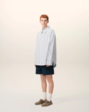  Áo Ami De Coeur Striped Cotton Wide Shirt 'White' 