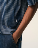  Áo Ami De Coeur Striped  Polo'Blue' 