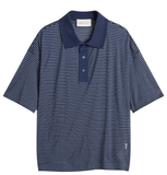  Áo Ami De Coeur Striped  Polo'Blue' 
