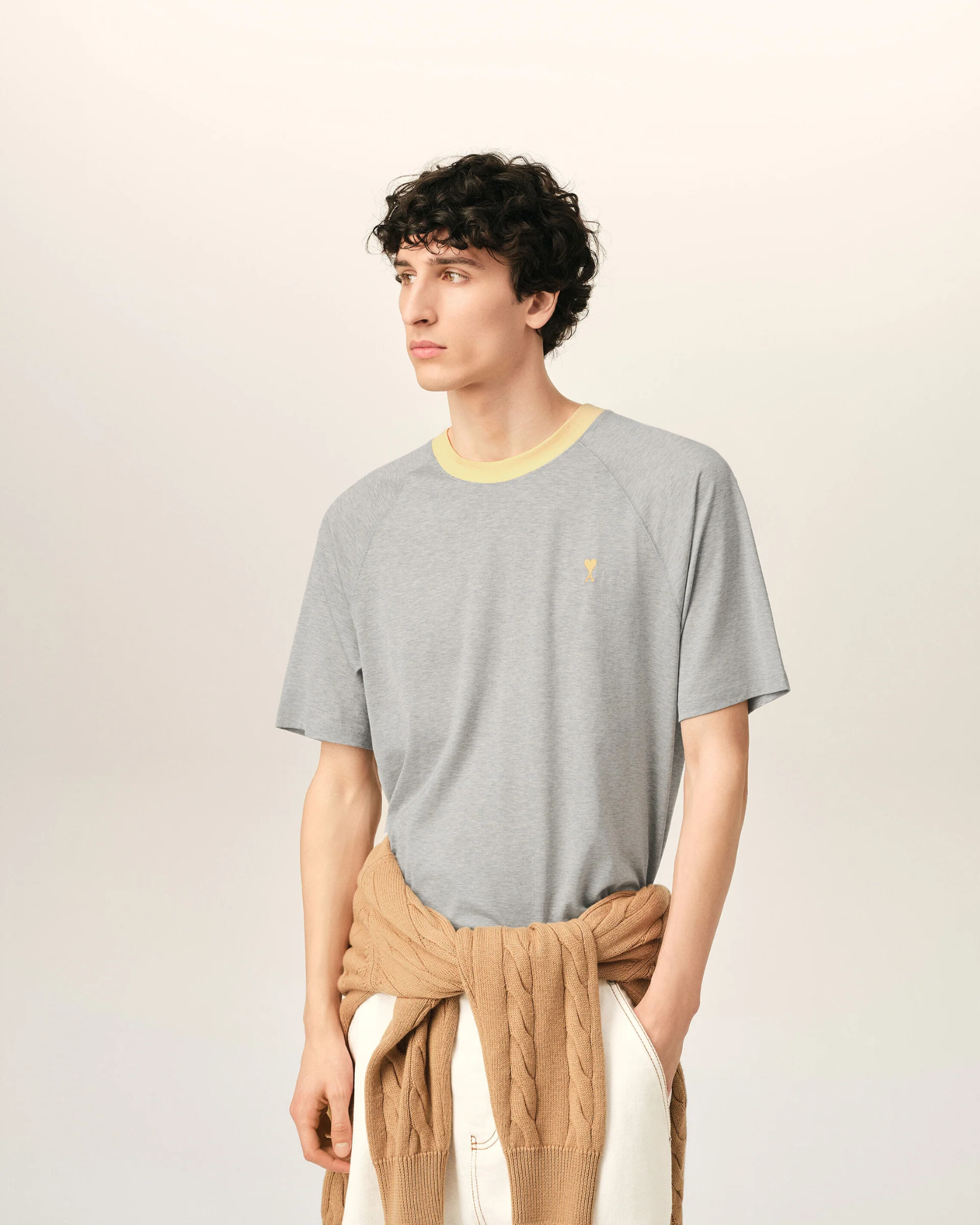  Áo Ami De Coeur T-Shirt 'Grey' 