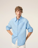  Áo Ami De Coeur Wide Sharp Collar Shirt 'Blue' 