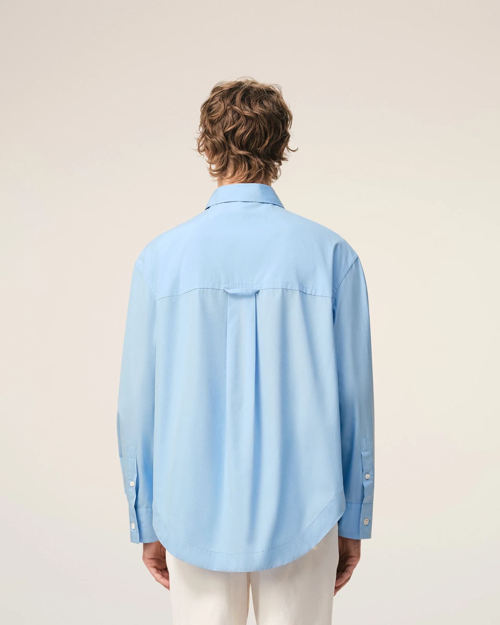  Áo Ami De Coeur Wide Sharp Collar Shirt 'Blue' 
