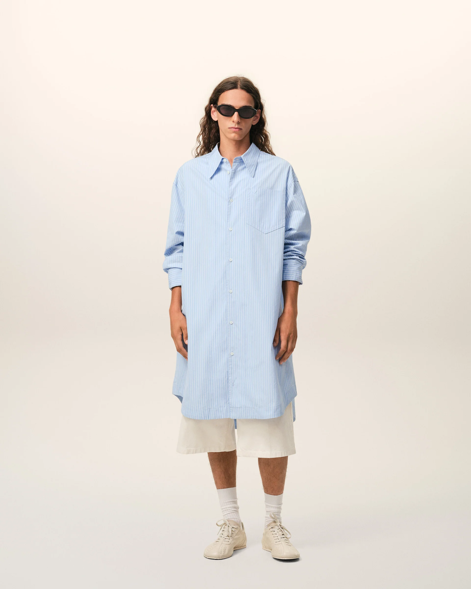  Áo Ami De Coeur Wide Shirt Dress 'Blue' 