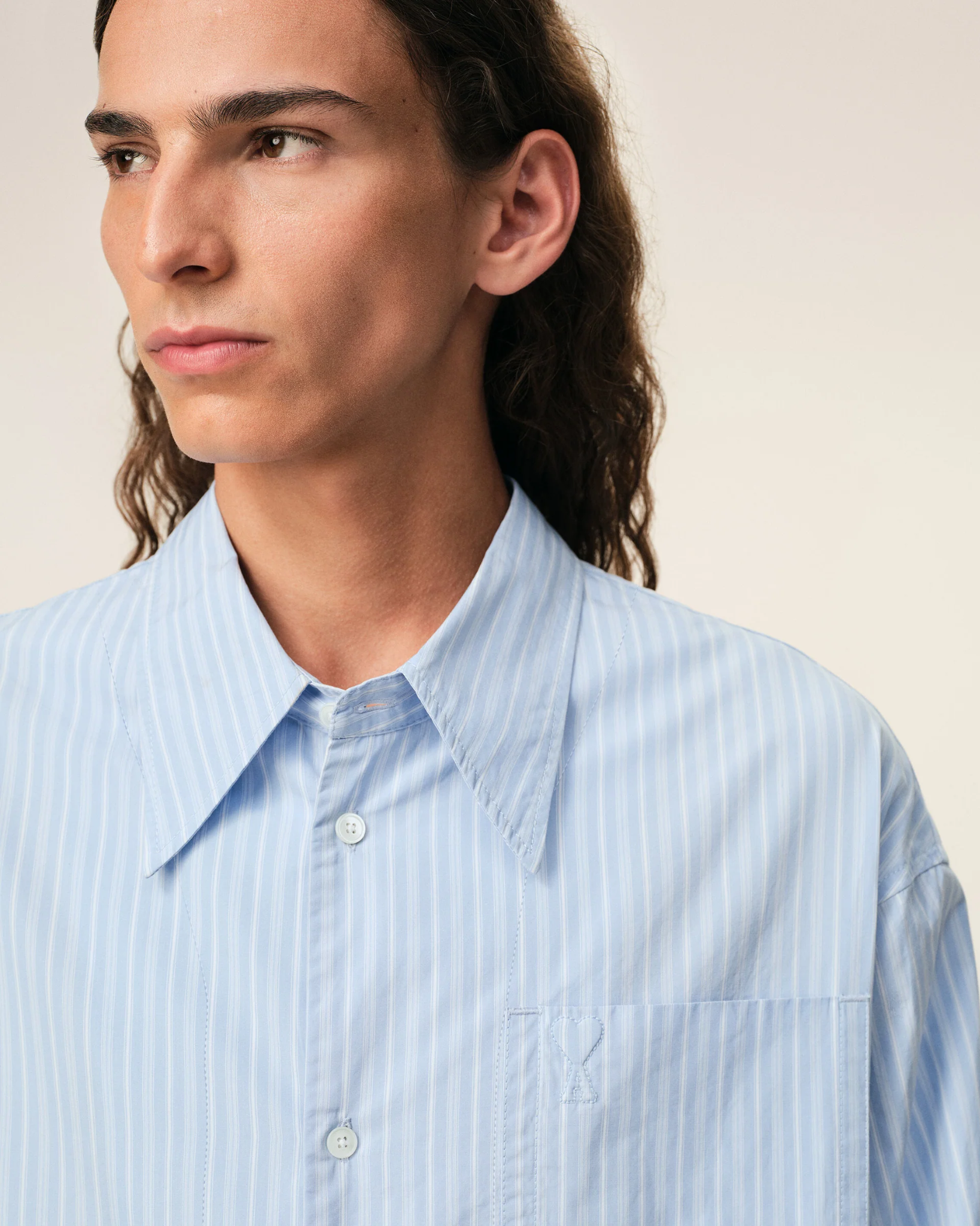 Áo Ami De Coeur Wide Shirt Dress 'Blue' 
