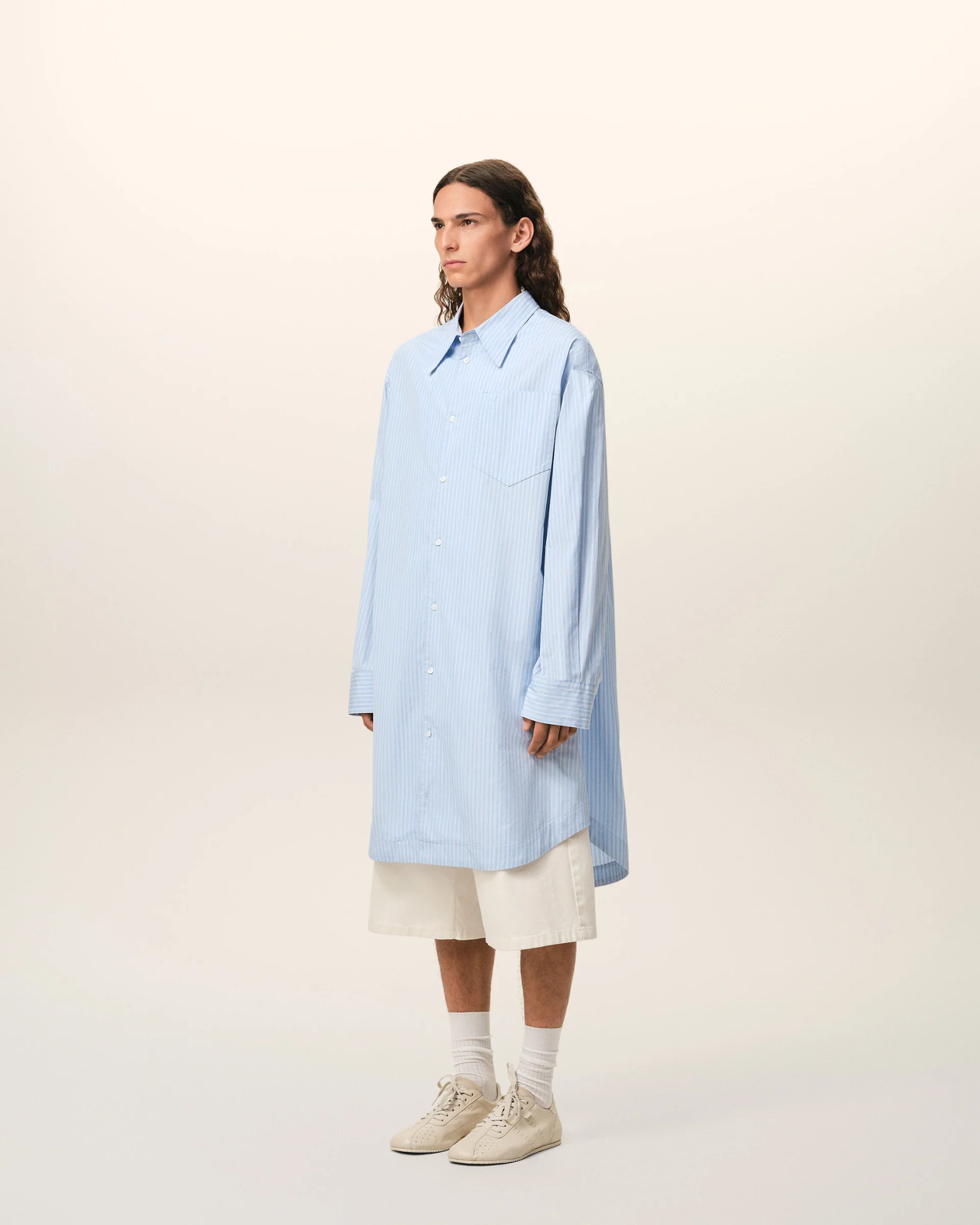  Áo Ami De Coeur Wide Shirt Dress 'Blue' 