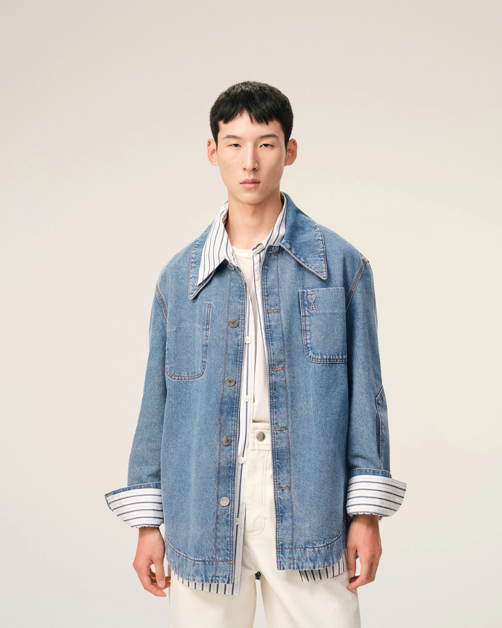 Áo Ami De Coeur Worker Overshirt 'Blue' 