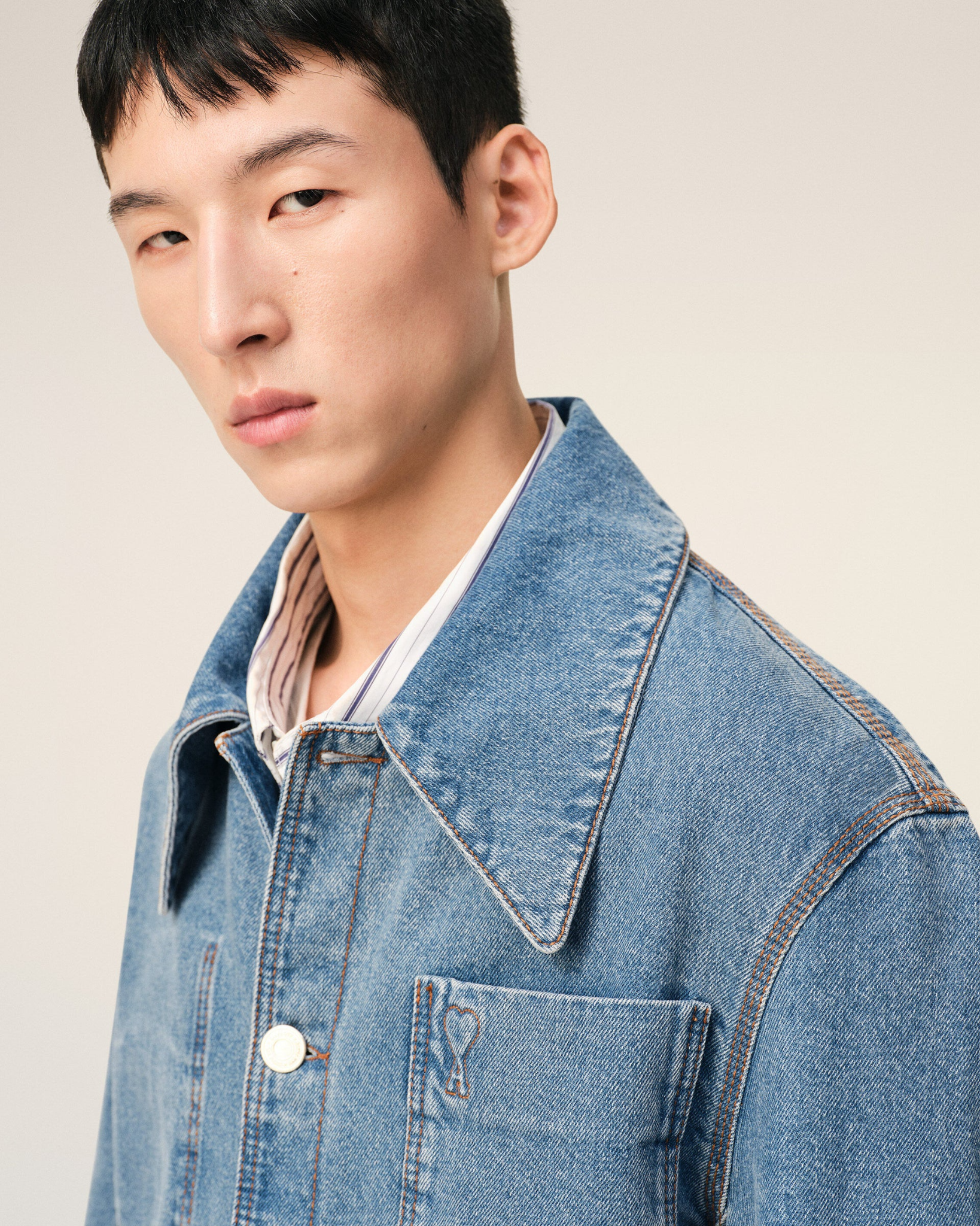 Áo Ami De Coeur Worker Overshirt 'Blue' 
