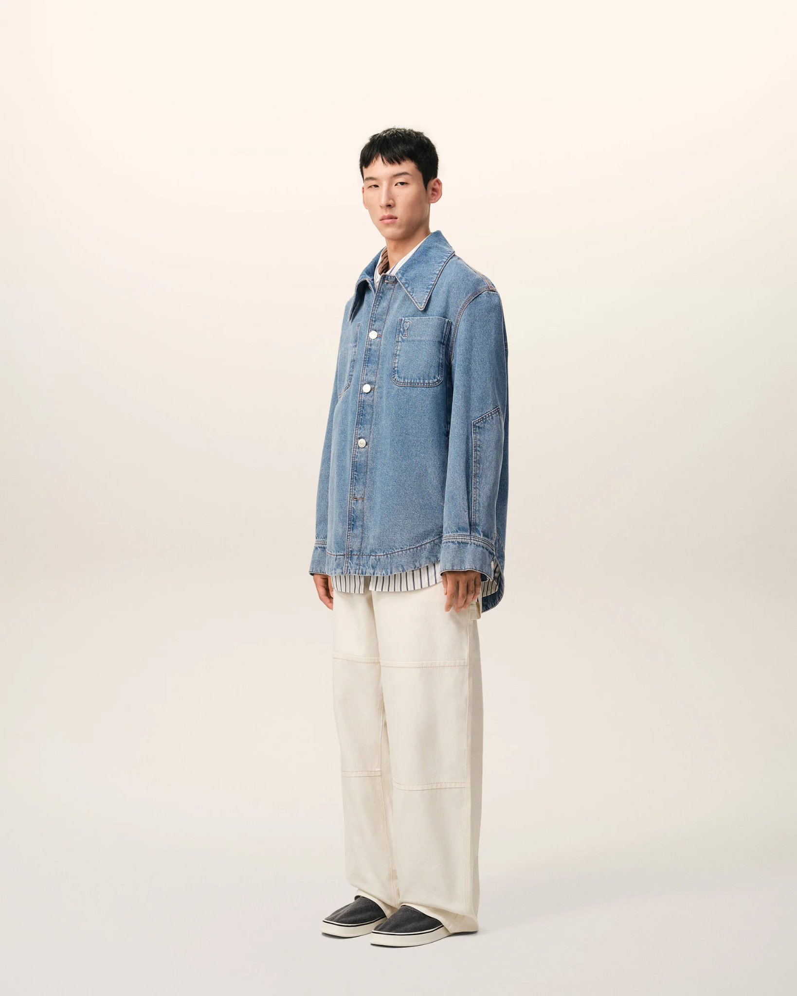  Áo Ami De Coeur Worker Overshirt 'Blue' 