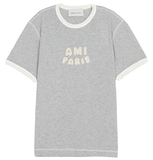  Áo Ami Paris Knitted Patch T-shirt 'Grey' 