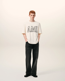  Áo Ami Paris Print T-shirt 'White' 