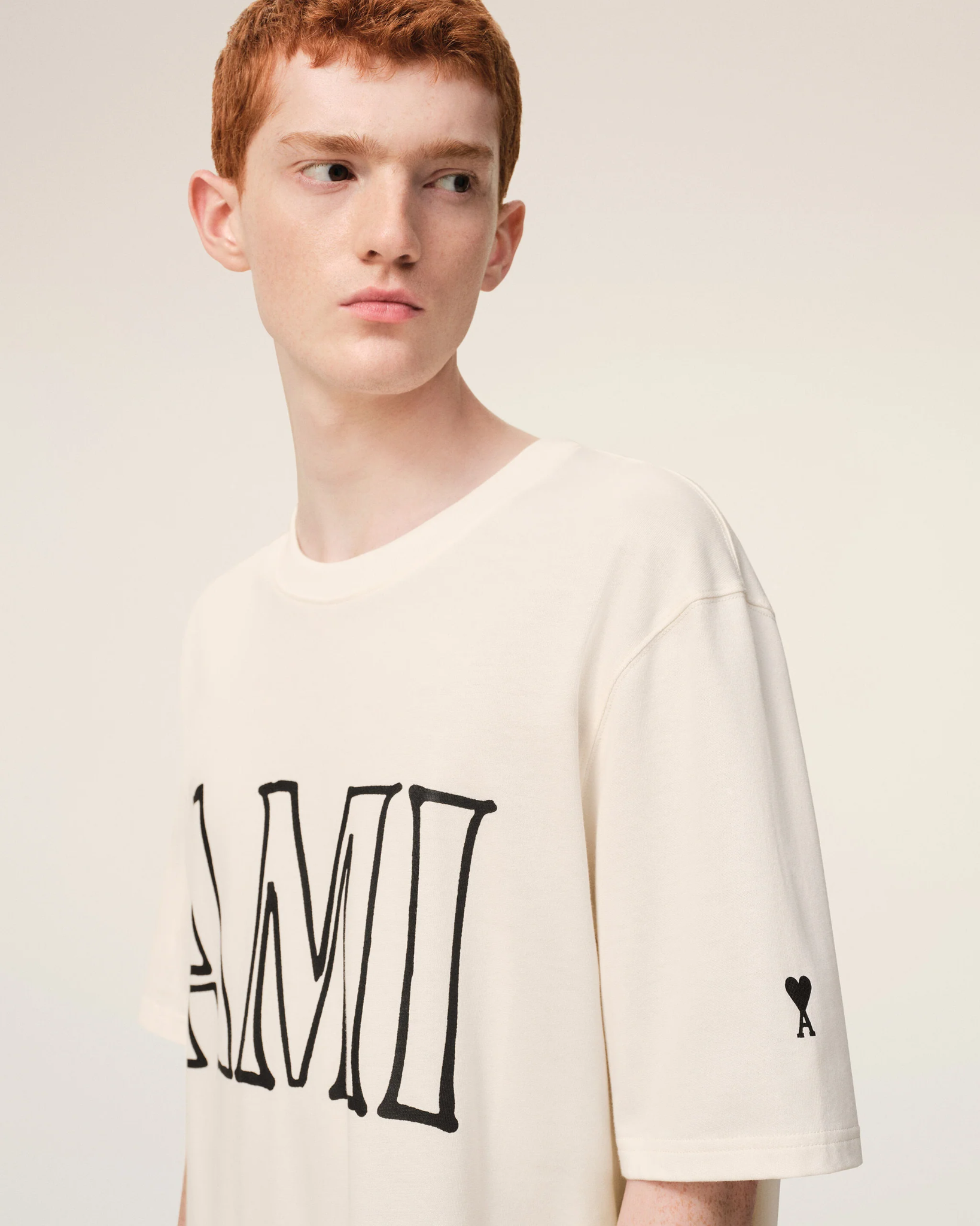  Áo Ami Paris Print T-shirt 'White' 